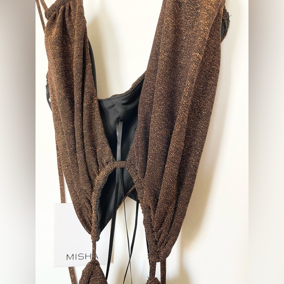 Misha Collection V-Neck Midi Length Dress w/ Tags - Picture 4 of 6